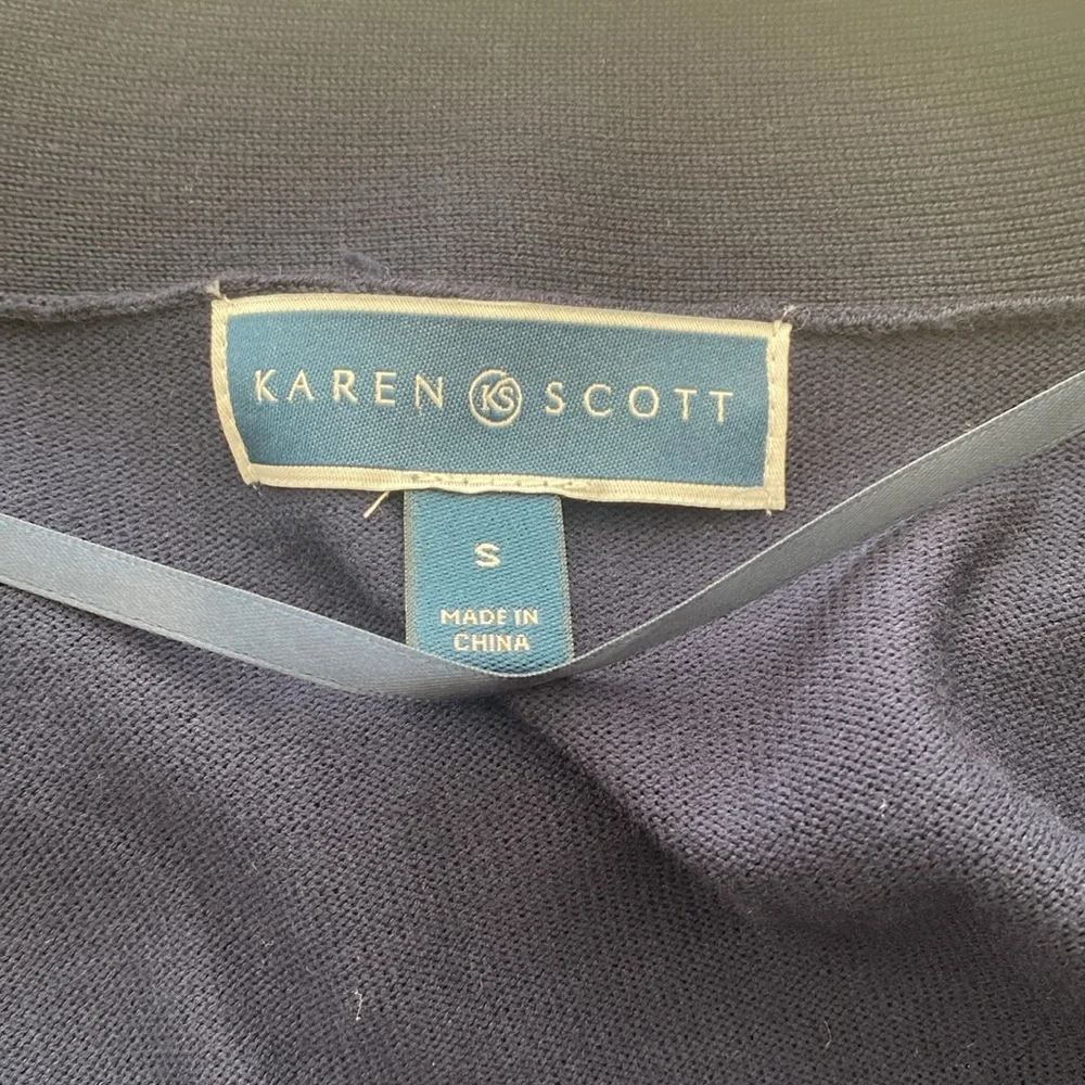 Karen Scott Open Front Jersey Cardigan Size Small - Picture 7 of 8